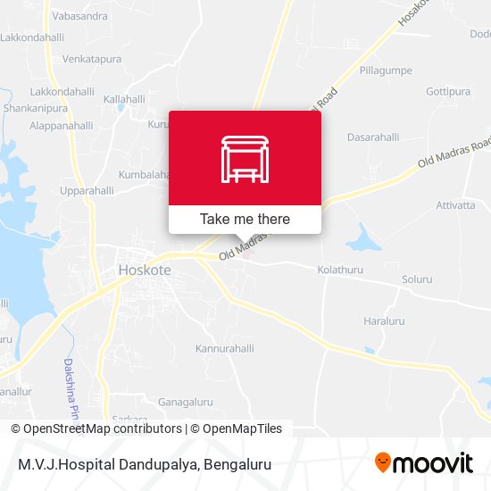M.V.J.Hospital Dandupalya map