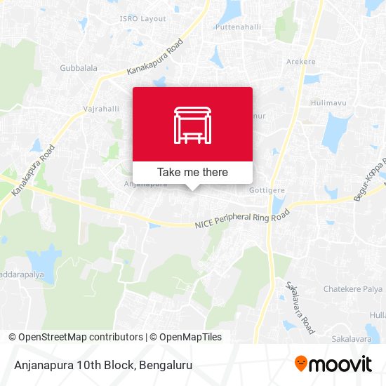 Anjanapura 10th Block map