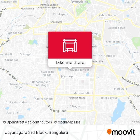 Jayanagara 3rd Block map