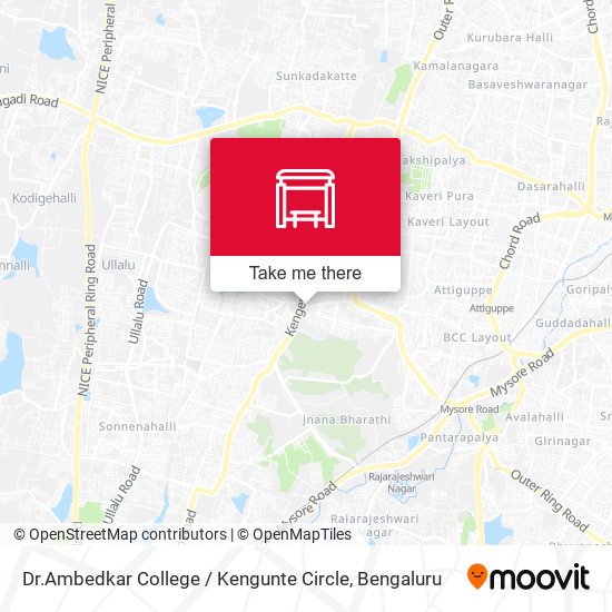 Dr.Ambedkar College / Kengunte Circle map