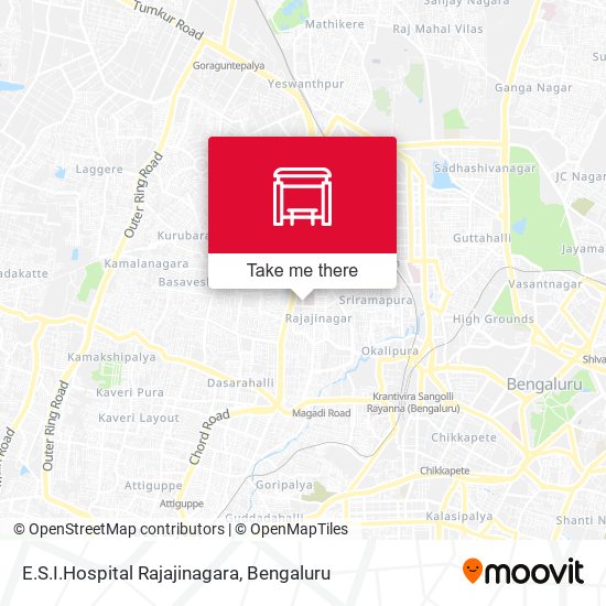 E.S.I.Hospital Rajajinagara map