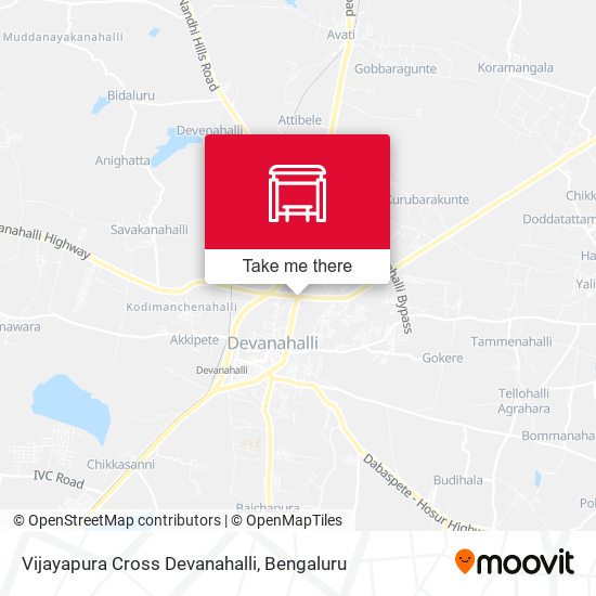 Vijayapura Cross Devanahalli map