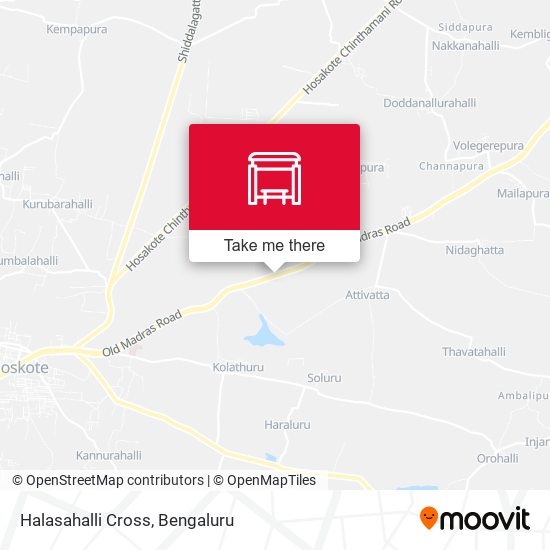 Halasahalli Cross map