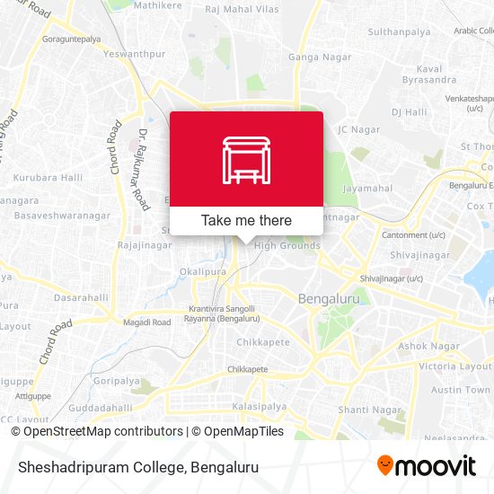 Sheshadripuram College map