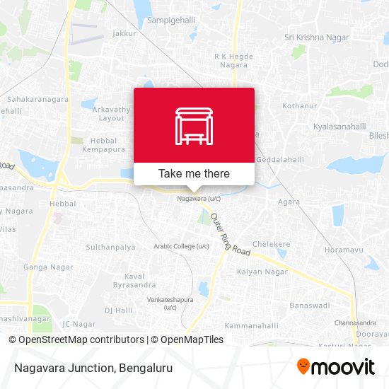 Nagavara Junction map