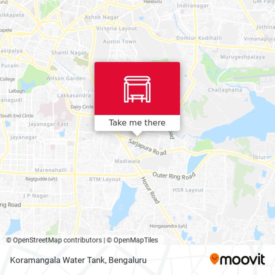 Koramangala Water Tank map