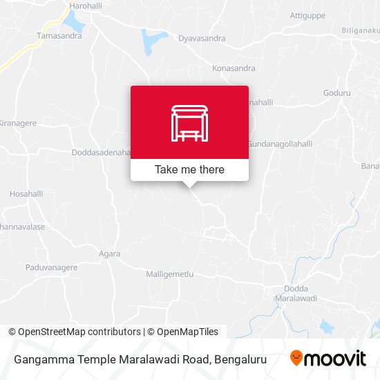 Gangamma Temple Maralawadi Road map