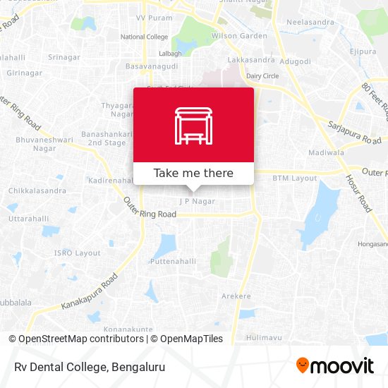 Rv Dental College map