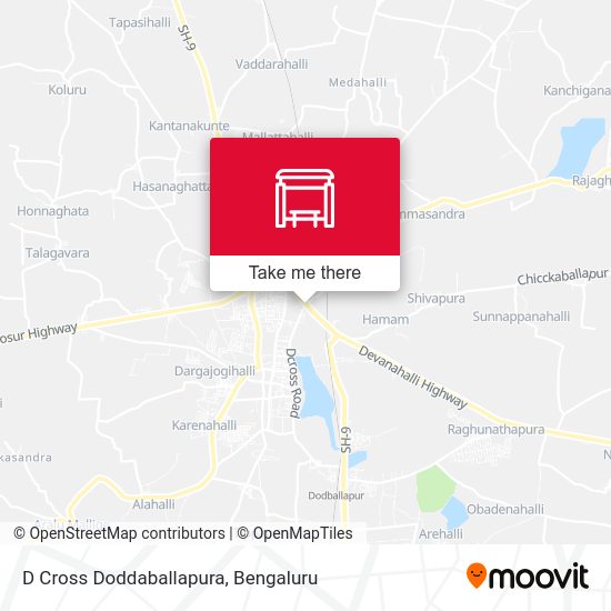 D Cross Doddaballapura map