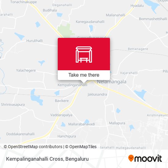 Kempalinganahalli Cross map