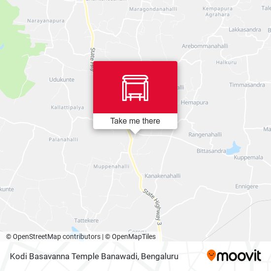 Kodi Basavanna Temple Banawadi map