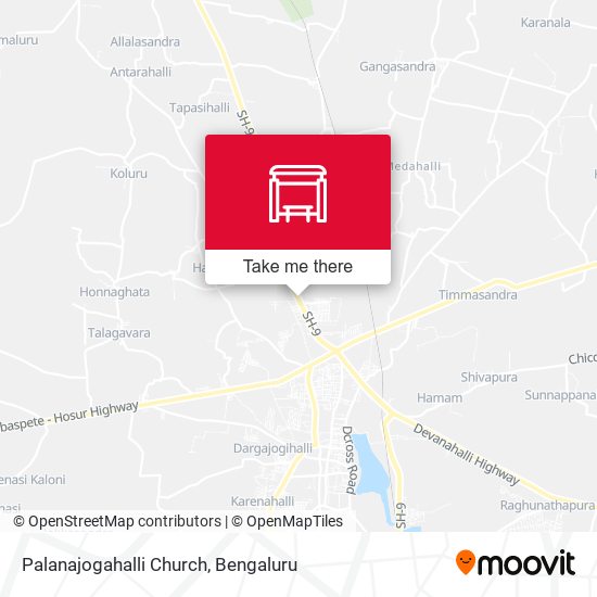 Palanajogahalli Church map