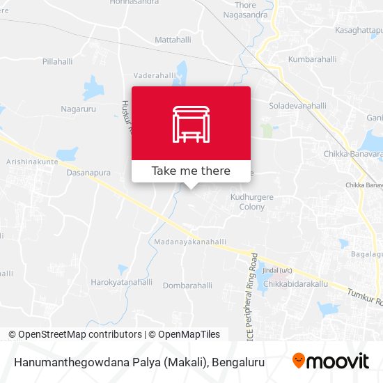 Hanumanthegowdana Palya (Makali) map