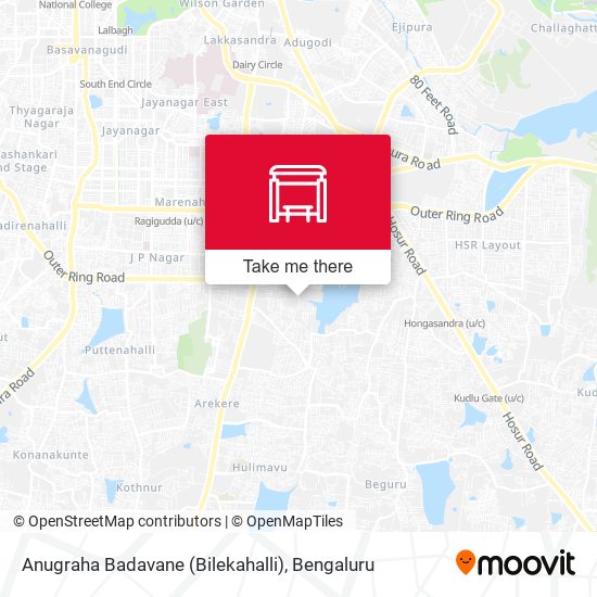 Anugraha Badavane (Bilekahalli) map
