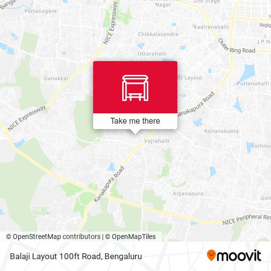 Balaji Layout 100ft Road map