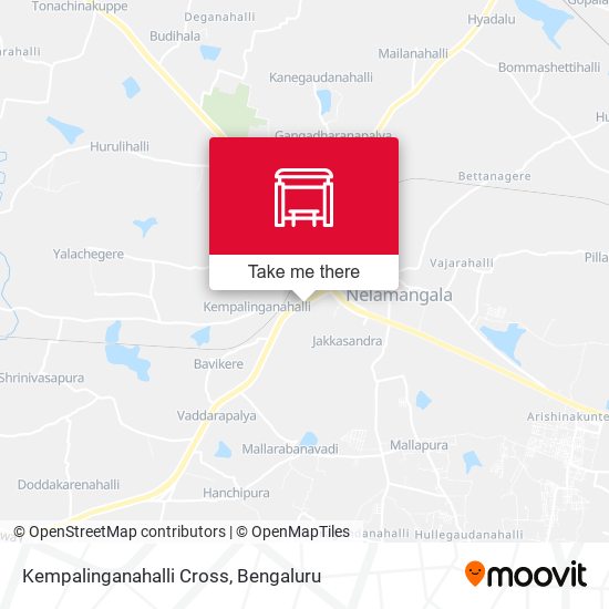 Kempalinganahalli Cross map