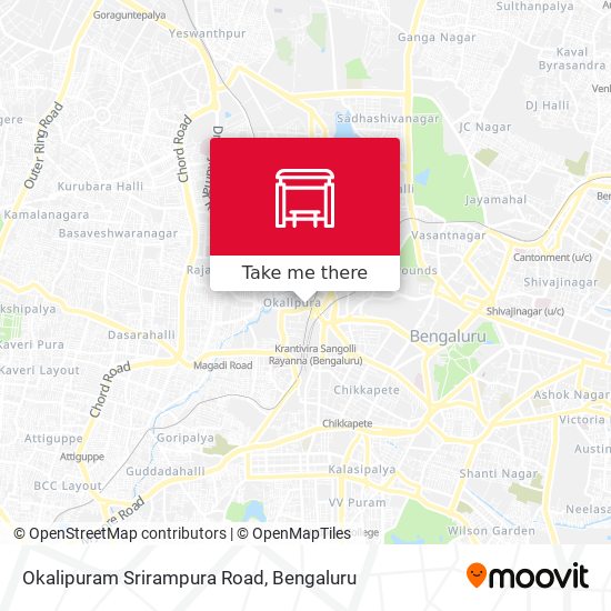 Okalipuram Srirampura Road map