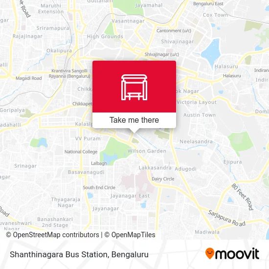 Shanthinagara Bus Station map