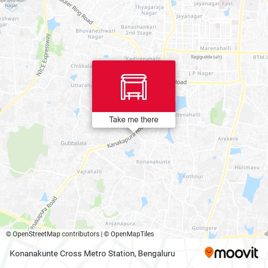 Konanakunte Cross Metro Station map