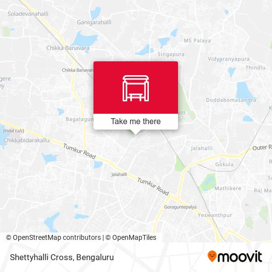 Shettyhalli Cross map
