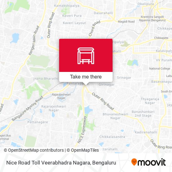 Nice Road Toll Veerabhadra Nagara map