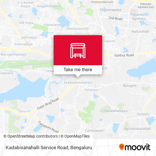 Kadabisanahalli Service Road map