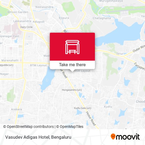 Vasudev Adigas Hotel map