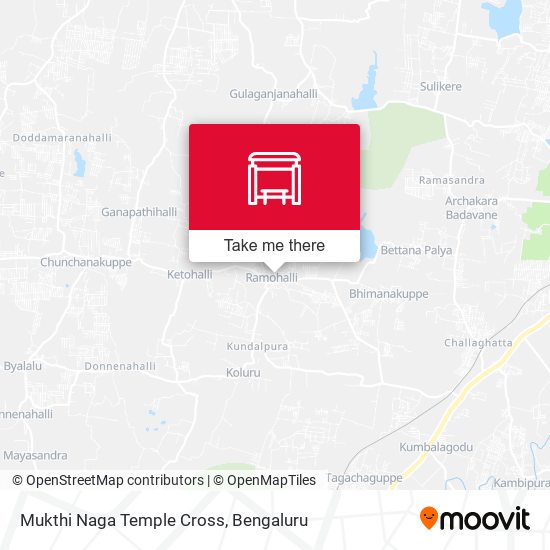 Mukthi Naga Temple Cross map