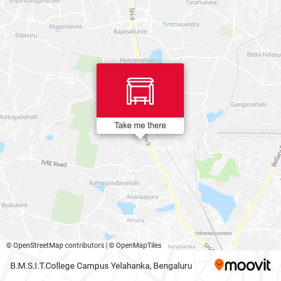 B.M.S.I.T.College Campus Yelahanka map