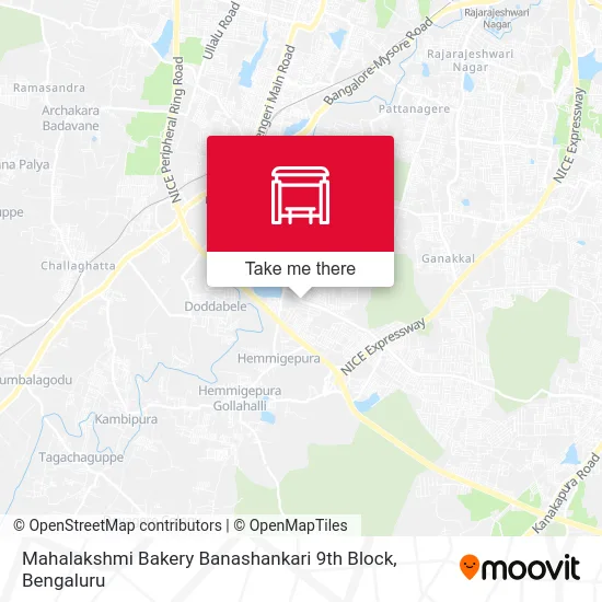 Mahalakshmi Bakery Banashankari 9th Block map