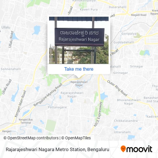 Rajarajeshwari Nagara Metro Station map