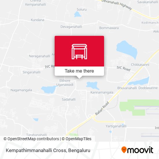 Kempathimmanahalli Cross map