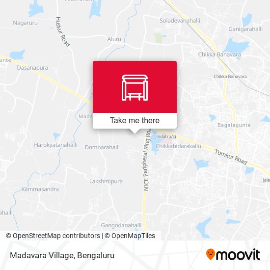 Madavara Village map