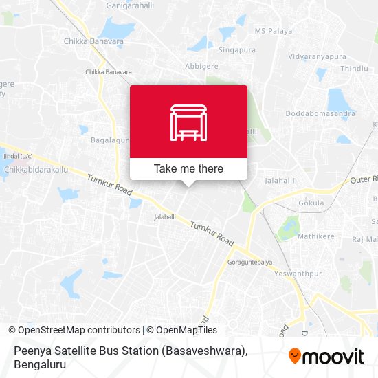 Peenya Satellite Bus Station (Basaveshwara) map
