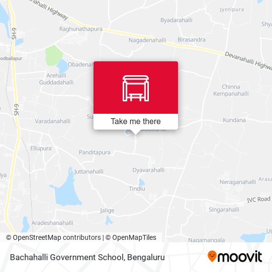 Bachahalli Government School map