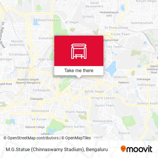 M.G.Statue (Chinnaswamy Stadium) map