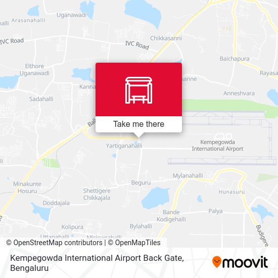 Kempegowda International Airport Back Gate map
