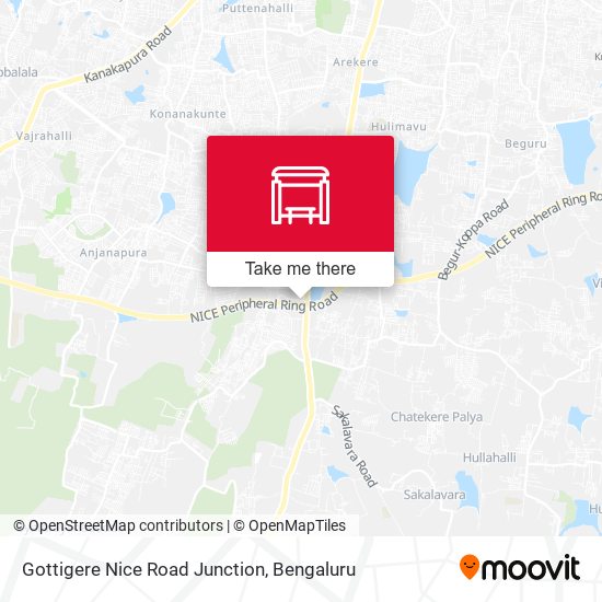 Gottigere Nice Road Junction map