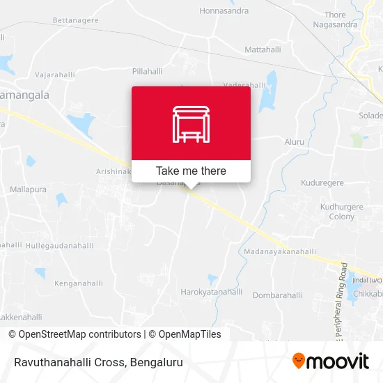 Ravuthanahalli Cross map