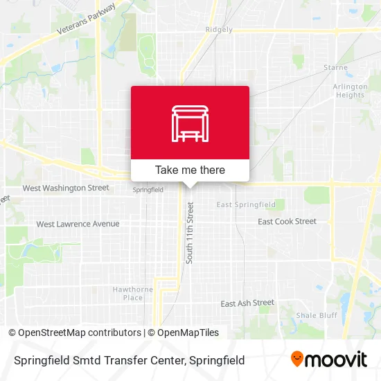 Mapa de Springfield Smtd Transfer Center