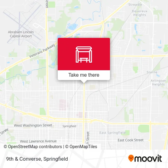9th & Converse map