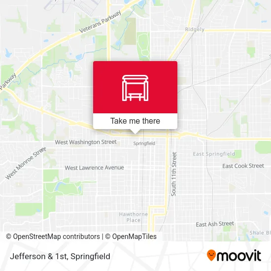 Jefferson & 1st map