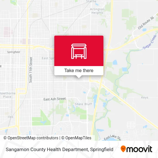 Sangamon County Health Department map