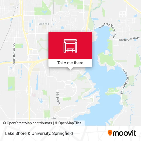 Lake Shore & University map