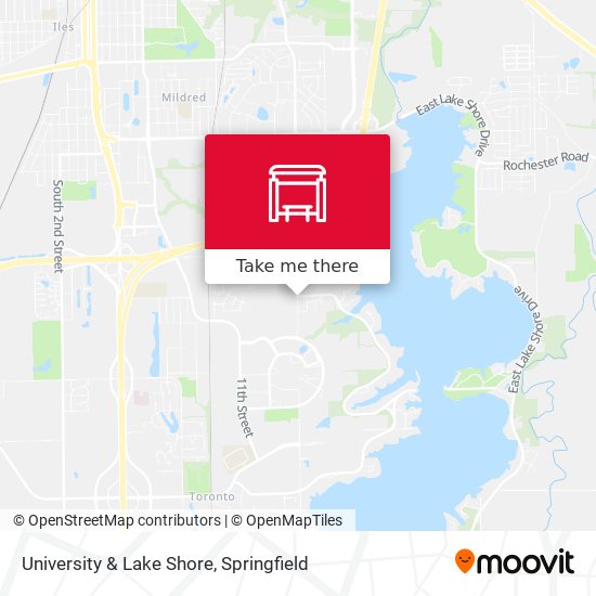 University & Lake Shore map