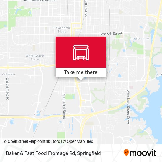 Baker & Fast Food Frontage Rd map