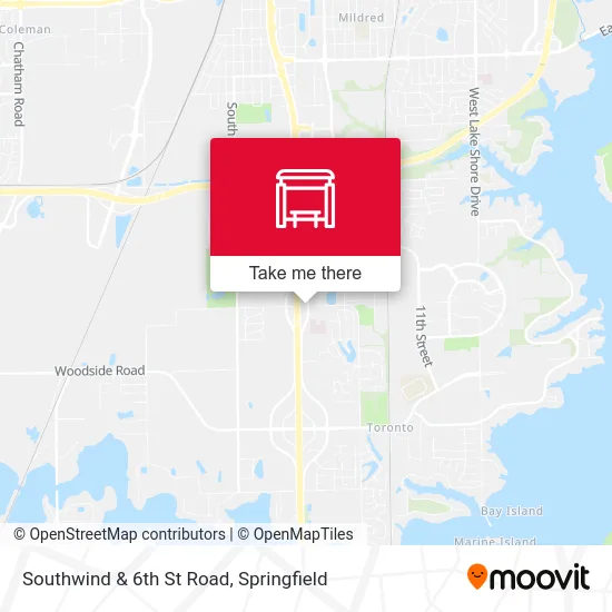 Southwind & 6th St Road map