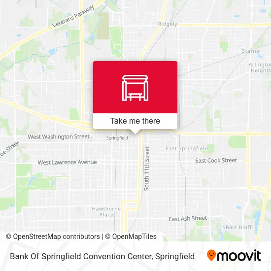 Mapa de Bank Of Springfield Convention Center