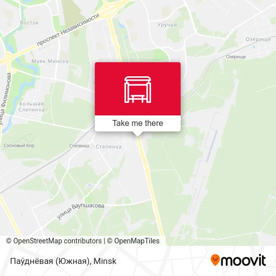 Паўднёвая (Южная) map