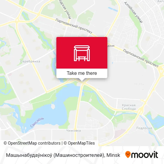 Машынабудаўнікоў (Машиностроителей) map